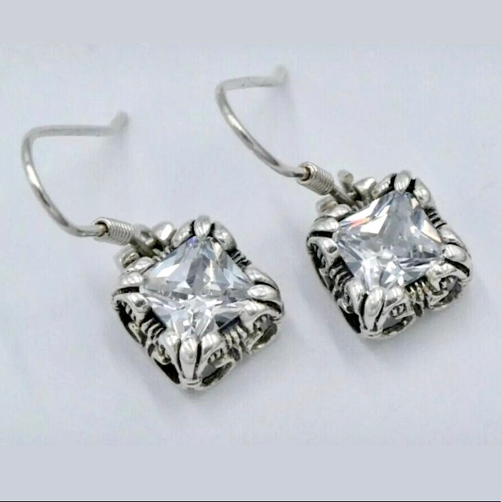 SILPADA Uptown Sterling Silver 925 CZ Earrings - Picture 5 of 5